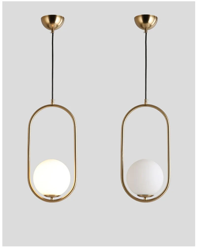 Nordic Minimalist Art Decoration LED Pendant Light Creative Glass Crystal Cafe Bar Bedroom Minimalist Restaurant Bar Lighting (5)