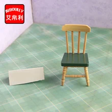 1 шт. обеденный экологическая зеленая стул кукольный дом мебель 1/12 кукольный домик миниатюра