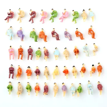 

50 PCS HO scale ALL Seated People sitting figures Passengers 1:100 New