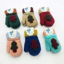 Детские перчатки; сезон осень-зима; Детские теплые перчатки; зимние шерстяные вязаные перчатки для маленьких девочек и мальчиков; детские перчатки на бретельках