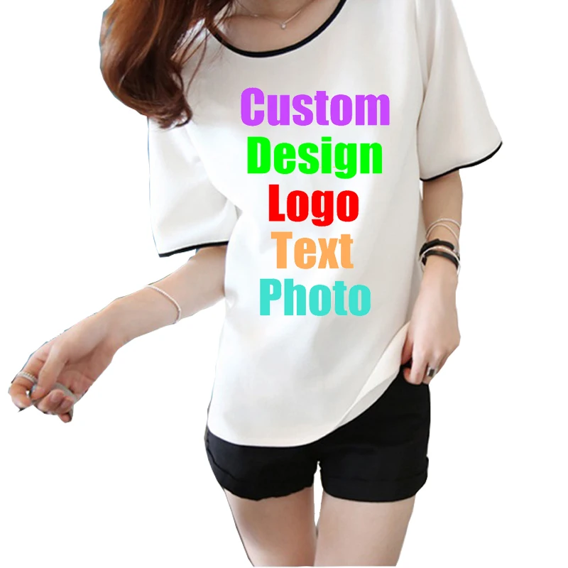 

2018 Loose Oversized Korean Preppy Girl Custom Logo Photo Text Printed T shirt Punk Rock Hip Hop Fashion Tees Shirts Baisc Tops