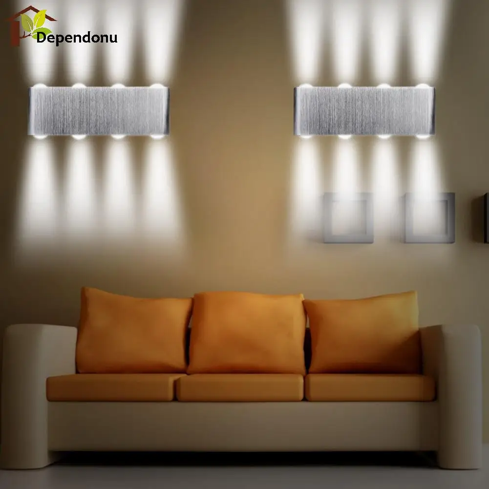 

8W Warm White/White High Power LED Wall Light AC 85-260V Up Down Lamp Modern Home Sconce Spot Lighting