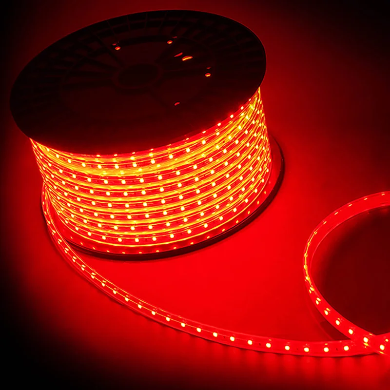 LED Strip 2835 60led 220V Red Tria led Dimmable High Voltage Strips