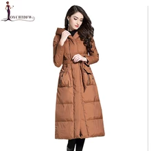 Женская куртка-пуховик на утином пуху, высокое качество, парка,, осень, зима, новинка, пальто, корейская Талия, куртка с капюшоном, женская зимняя верхняя одежда XY529