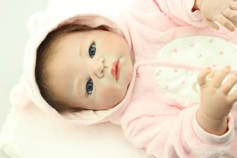 Boutique 55cm muñecas de juguete de cuerpo entero de silicona Reborn, muñeca realista de bebé Reborn, regalo de cumpleaños de niño, regalo de Navidad bebe renacido - 5