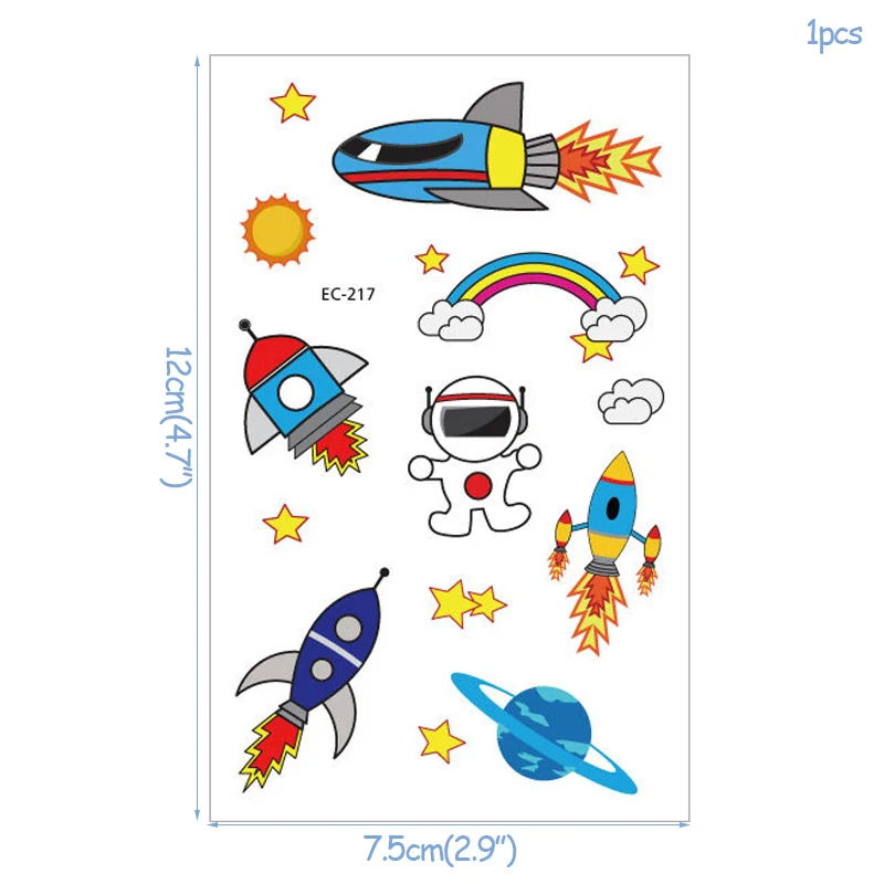 Принадлежности для космоса, вечерние, водонепроницаемые наклейки, декор для детей, подарок на день рождения, вечерние украшения и мероприятия