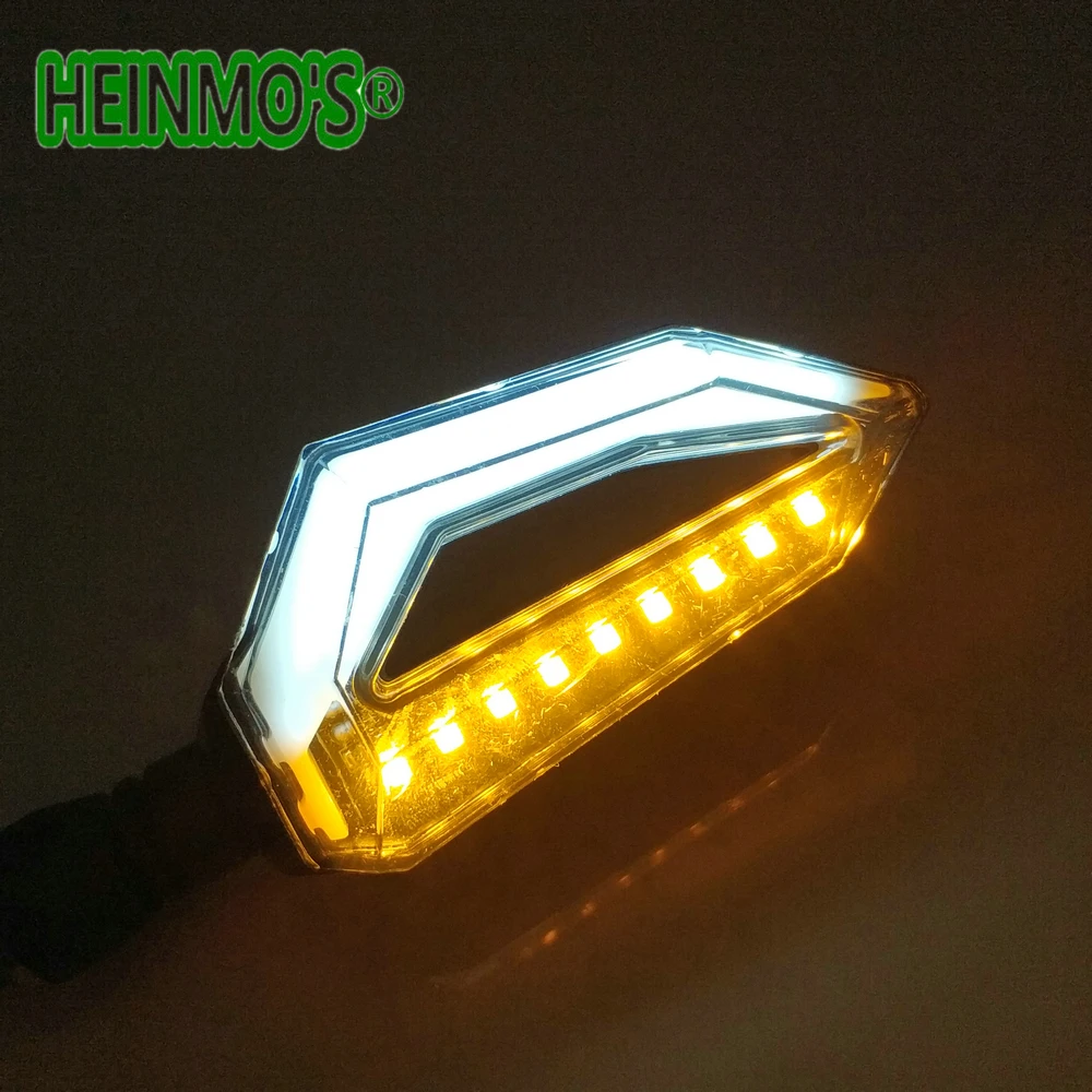 (BK) 12V LED Running Turn Signals DRL Light Indicator Motorcycle Motorbike Turning Flashing Signal lamp Flasher LED Blinker Universal (5)