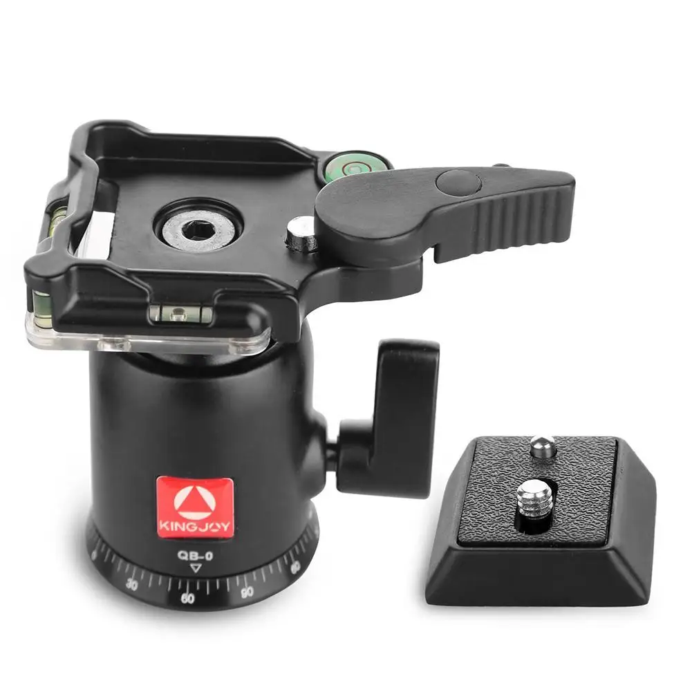 Portable Mini Camera Video Tripod Ball Head with 1/4" Threaded Quick