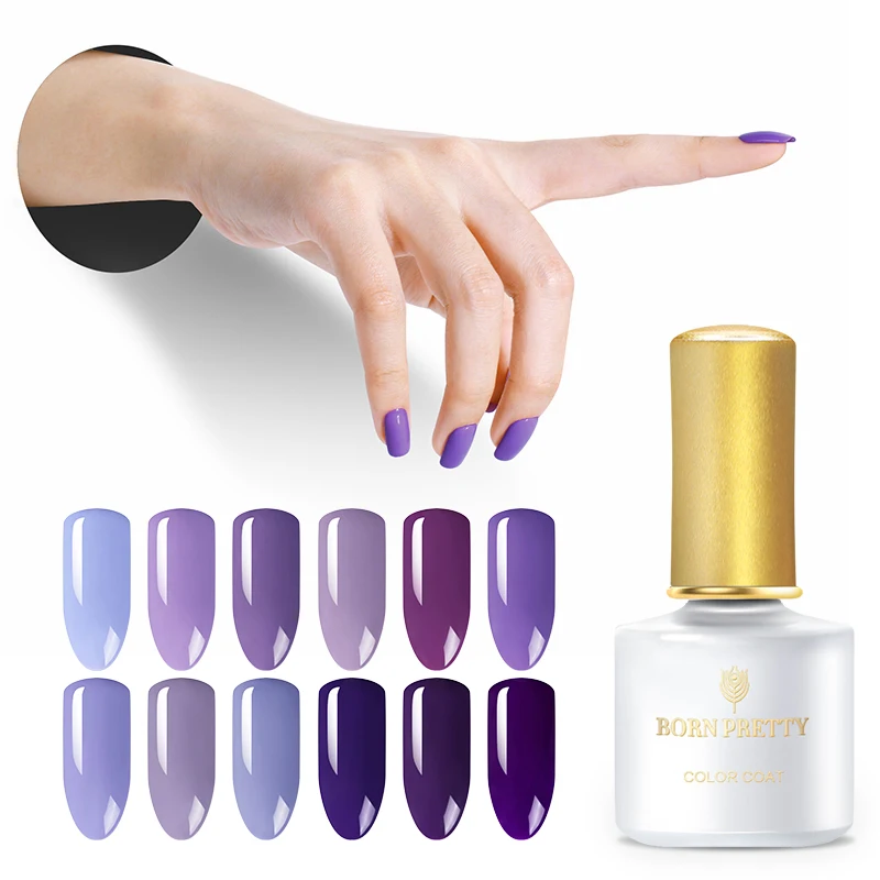 

BORN PRETTY Iris Purple Series Nail Gel 6ml Soak Off Pure Nail Color Gel Polish Purple Nail Gel Manicure UV LED Gel Varnish