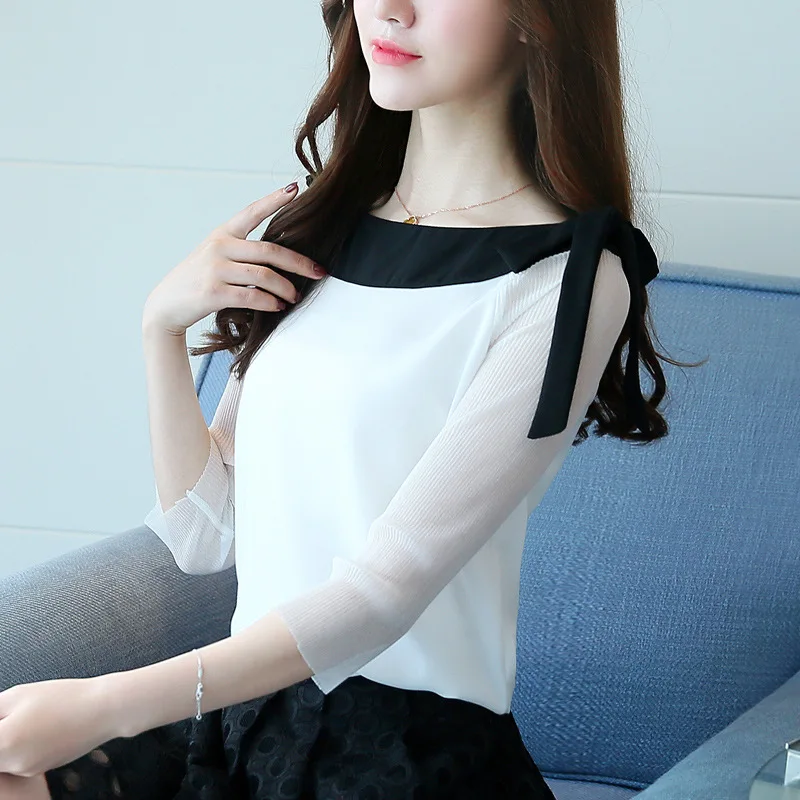 Blusas Mujer De Moda 2018 Сорочка Роковой Для женщин s Топы и блузки офисная блузка женские