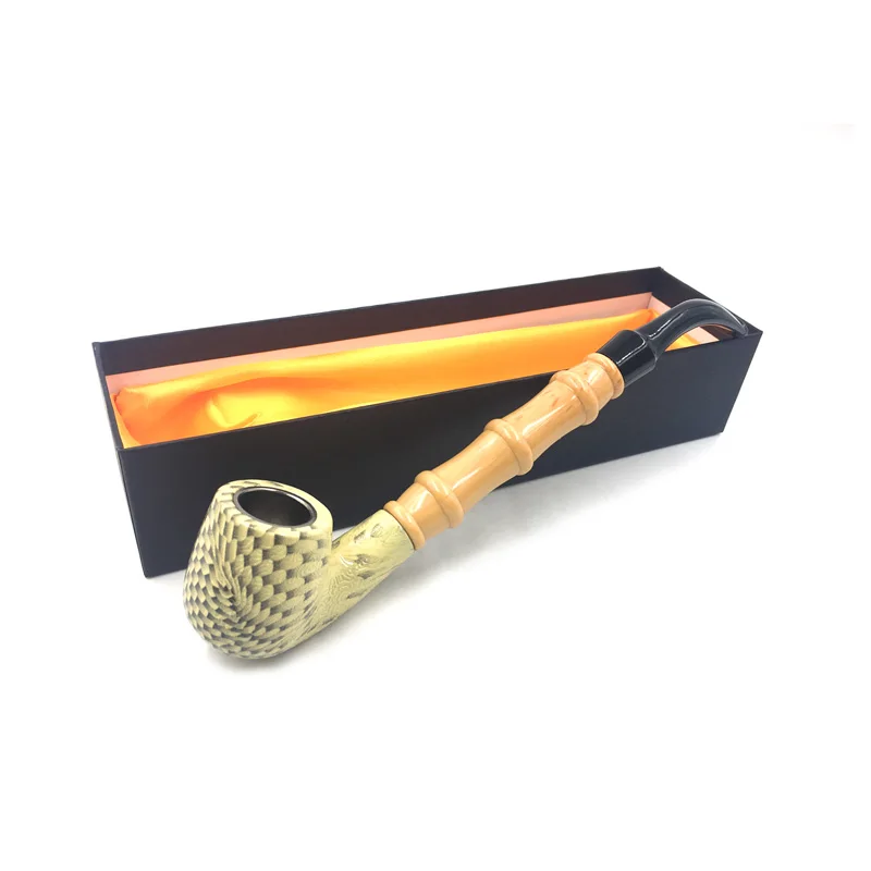 

Fashionable plaid pipe smoking marijuana, tobacco long box packaging, filtering effect, easy to use, wood pipe smoking pipe
