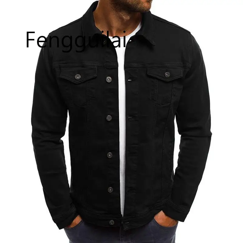 

2019 Men's Denim Jacket High Quality Fashion Jeans Jackets Slim Casual Streetwear Vintage Men Jean Clothing Plus Size
