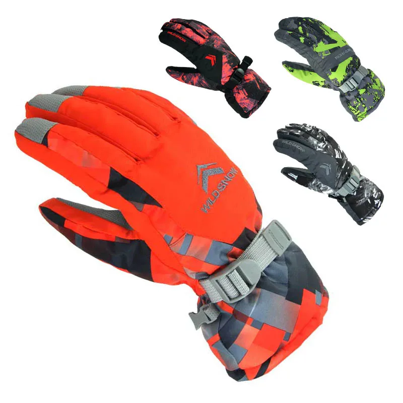 

WILD SNOW Ski Gloves Winter Outdoor Waterproof Windproof Breathable Upset Keep Warm Gloves Men's Snowmobile Snowboard Ski gloves