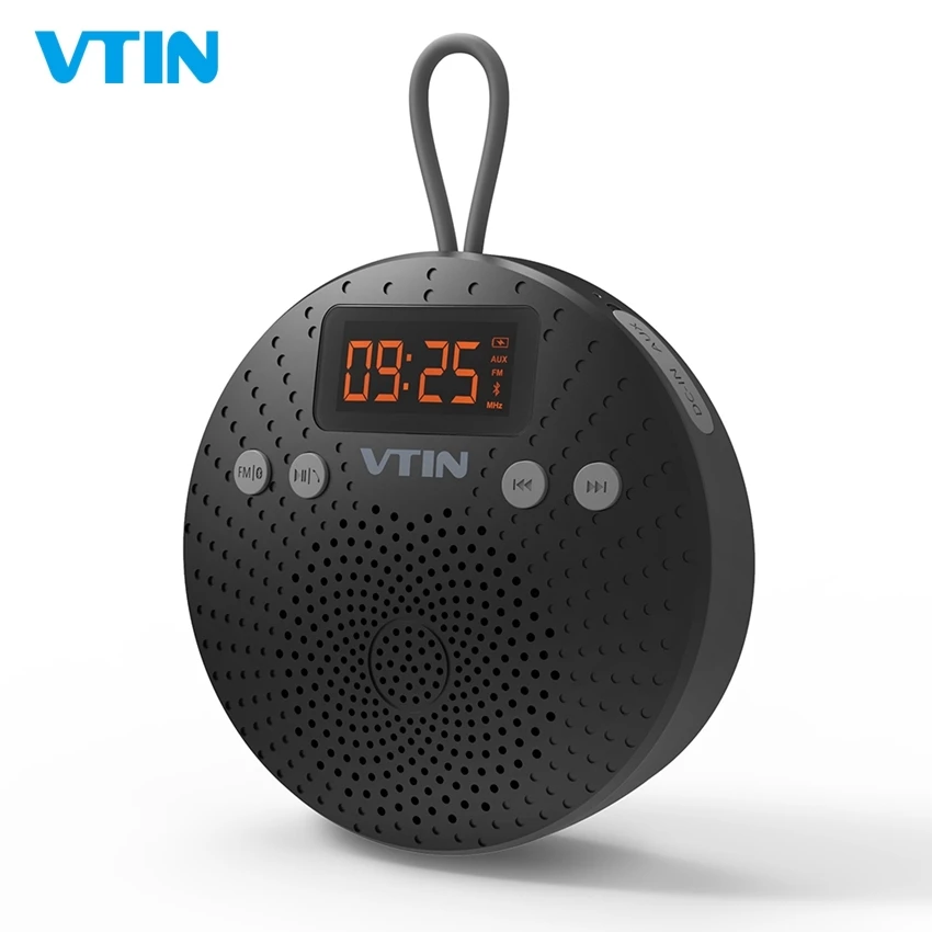 

VTIN Bluetooth Metal 5w Speaker IPX5 Waterproof Outdoor Hands-free Calls Speaker w/ FM Radio Alarm Clock High Stereo Music