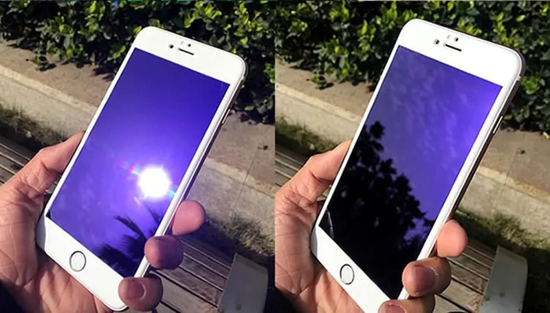iphone 6 full cover anti blue light tempered glass real photo