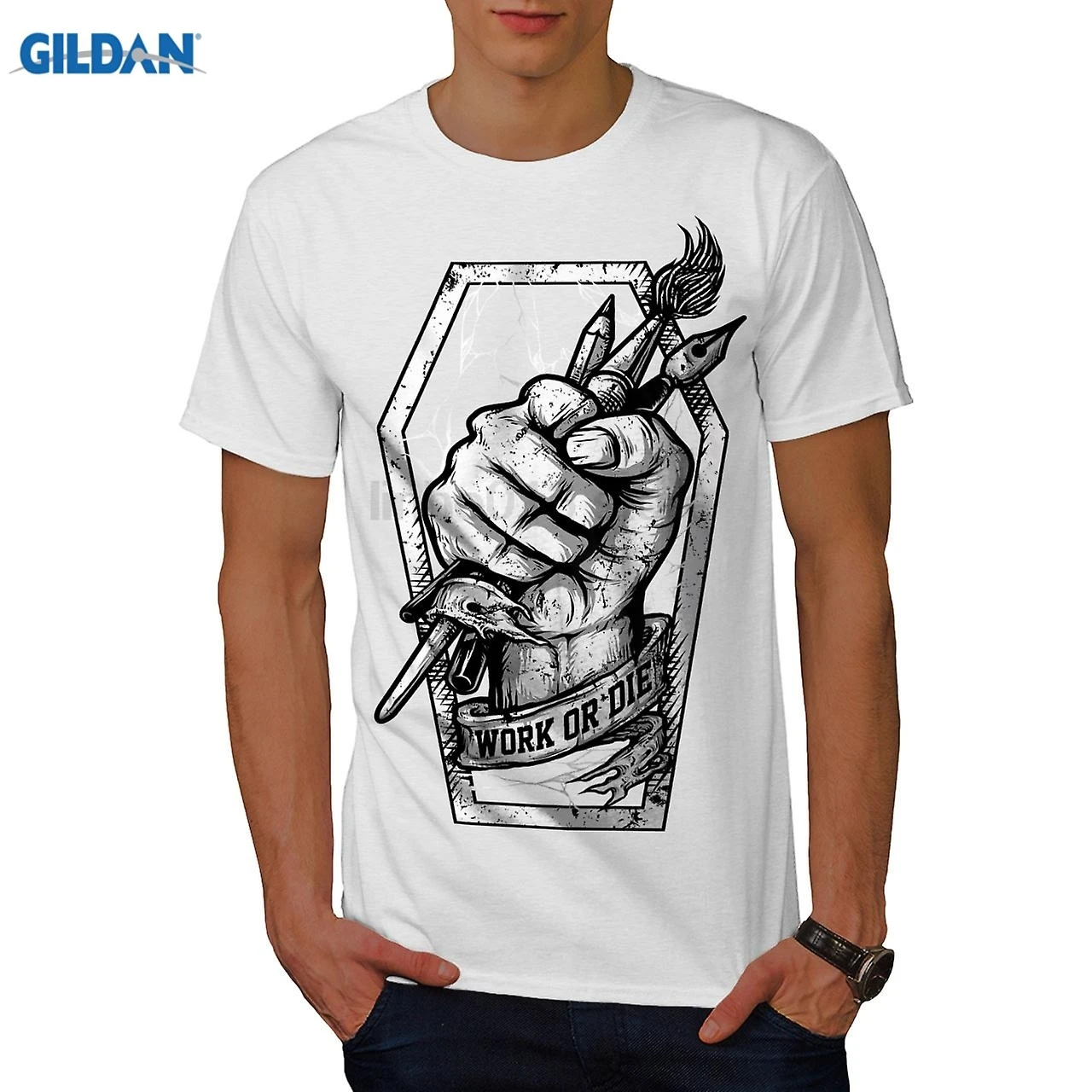 Футболка GILDAN Work или Die Painter|Футболки| |