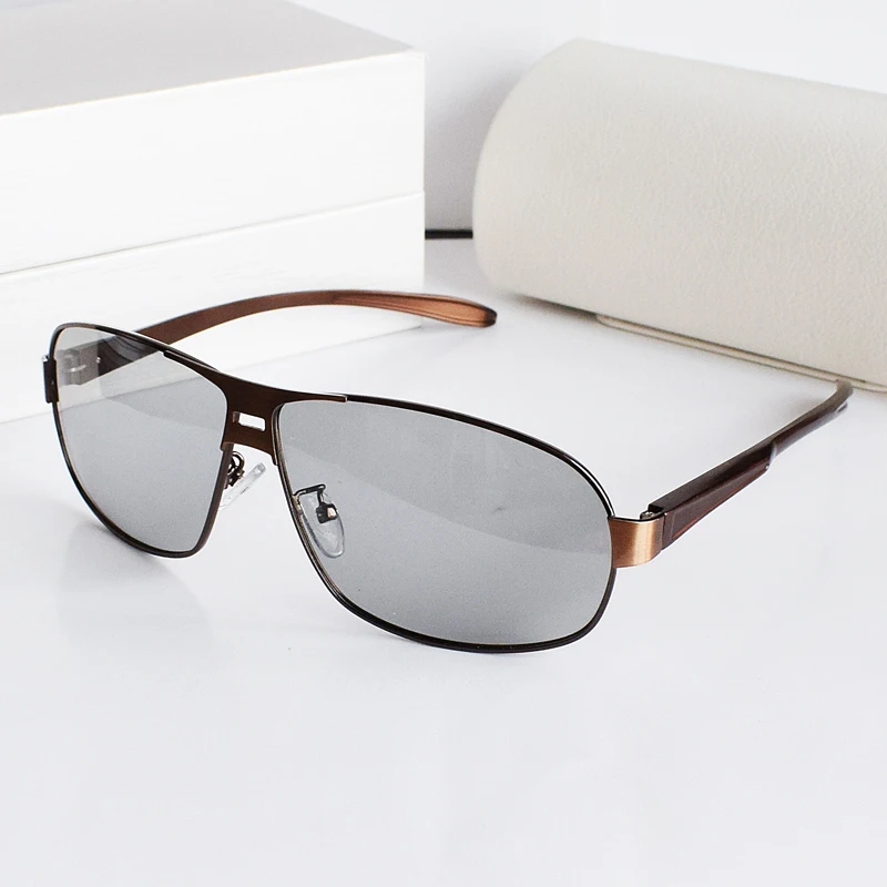 Мужские фотохромные солнцезащитные очки Vazrobe поляризационные хамелеоны с