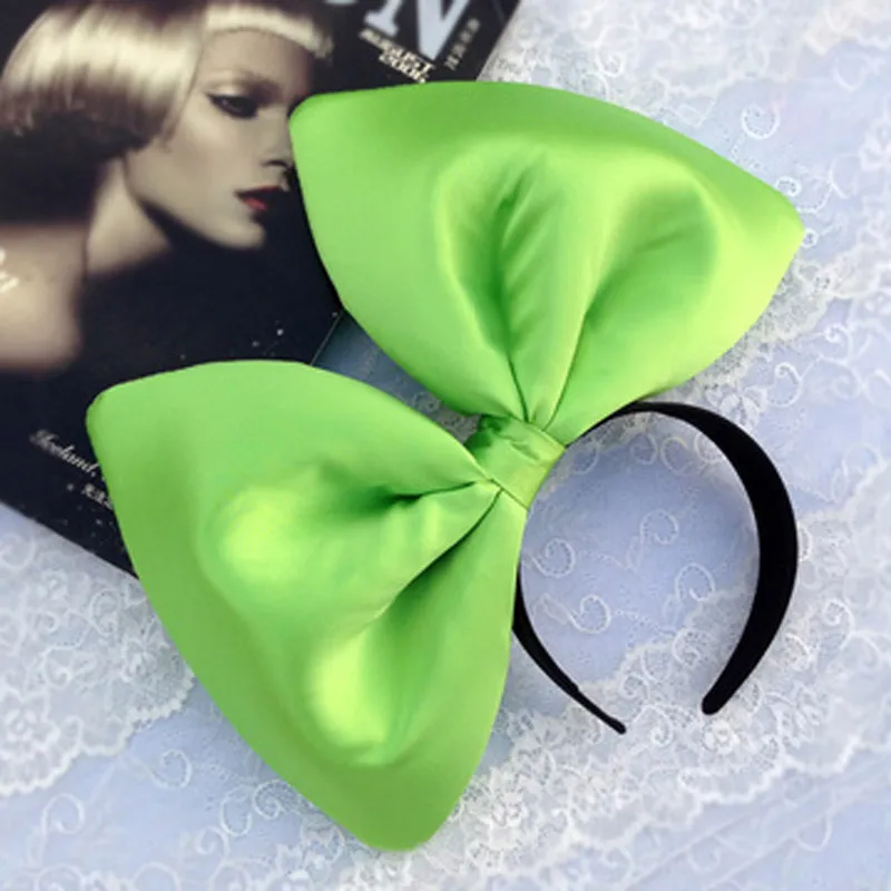 Большой супер Гигантский Большой Бант KIKI косплей волос повязка на голову головные уборы реквизит для фото вечеринок - Цвет: Зеленый