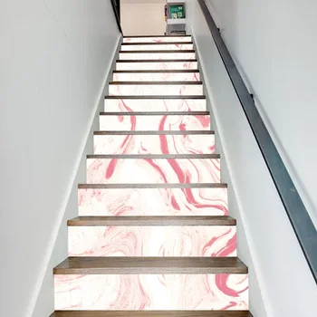 

13pcs/set Large Size Marble Stair Wall Sticker Steps Stair Stickers Removable Stair Sticker Home Decor DIY Stickers Drop Order