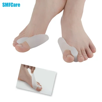 

2 Pcs. Silicone Gel Banins Tires Of The Big Toe Separator Overlap Spreader Protection Corrector Valgus Foot Massager C147