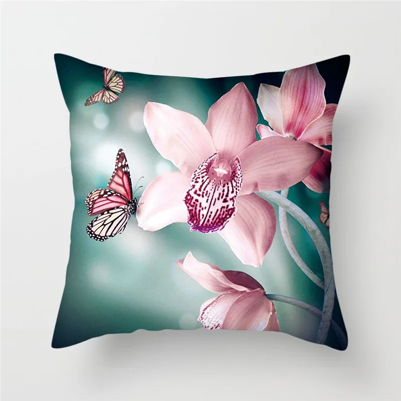 Fuwatacchi Multi Color Butterfly Cushion Cover Cute Soft Throw Pillow Cover Decorative Sofa Pillow Case Pillowcase