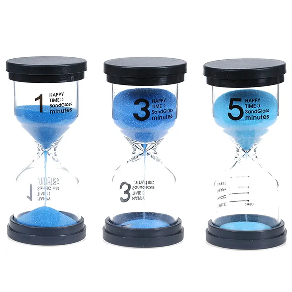 1 предмет; Новинка; 1/3/5 минут Пластик песочные часы Красочные песочные часы Зубная щётка для душа таймер часы подарок для детей, украшения для дома - Цвет: Синий