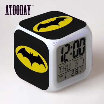 

New movie picture digital alarm Clock Thermometer Date Time Night Light