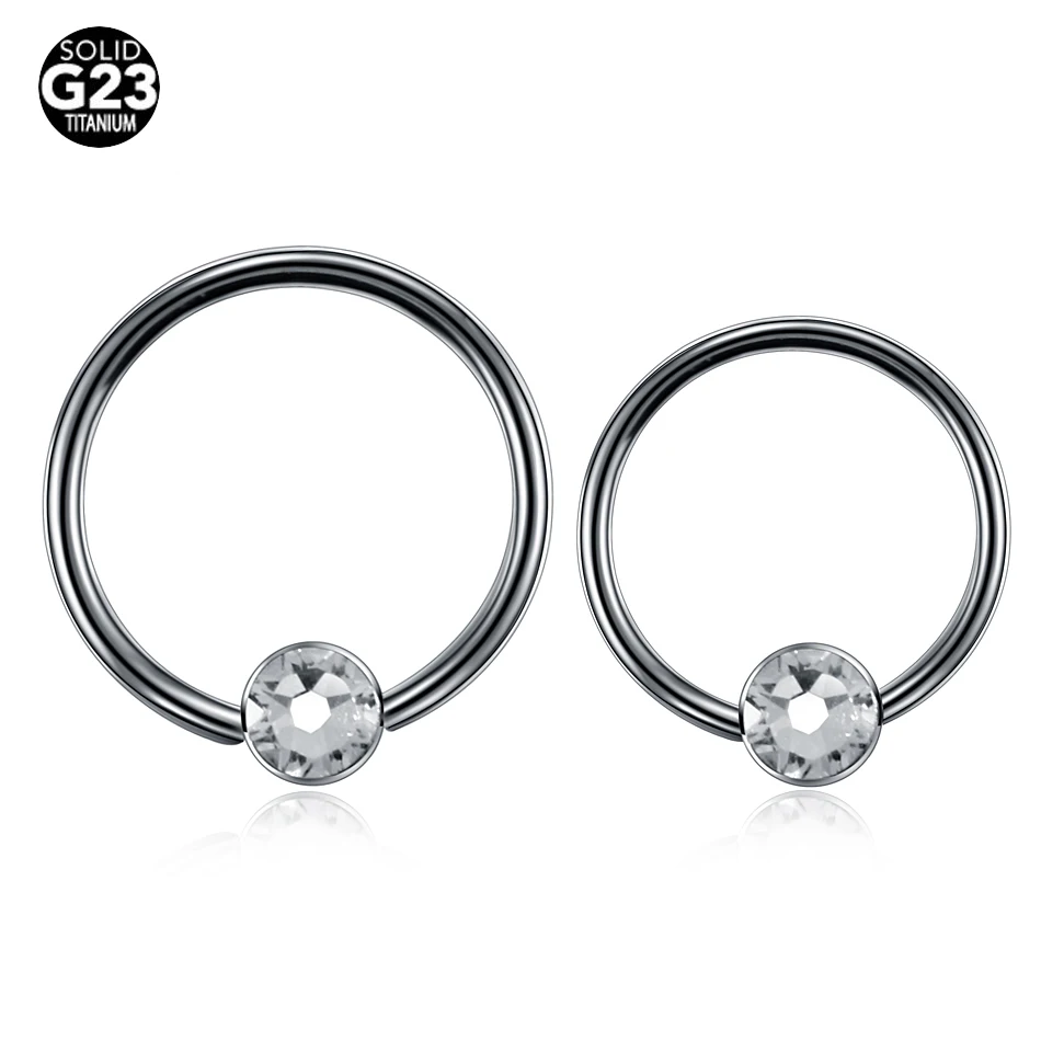 

10pcs/lot 16G 100% G23 Titanium Captive Bead Balls Fake Nose Piercing Nose Rings BCR CBR Earrings Nipple Rings Gauges Jewelry