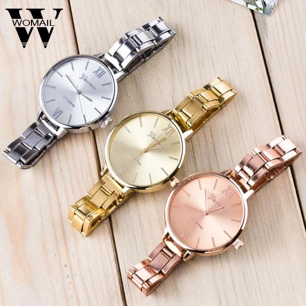 

Women Watches Bayan Saati Fashion Rose Gold Silver Luxury Ladies Alloy Band Analog Alloy Quartz Wrist Watch mujer saat