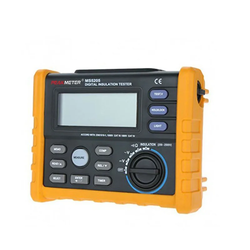 Цифровой тестер сопротивления изоляции MS5205 DC250/500/1000/2500V AC750V 0 01 M ~ 100G Ом|insulation