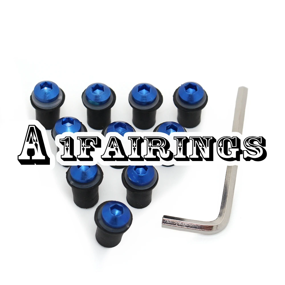 

Universal 10pcs 5mm Motor Accessories Windshield Screws For Kawasaki 2013 2014 2015 2016 Z800 Windshield Bolts Nut Fastener