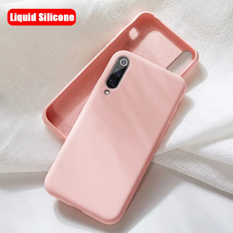 

Original Liquid Silicone Case For Xiaomi Mi 9 SE 8 Lite A2 6X MiX 2S Cover Soft Full Protect Phone Case for redmi 7 Note 7 Pro