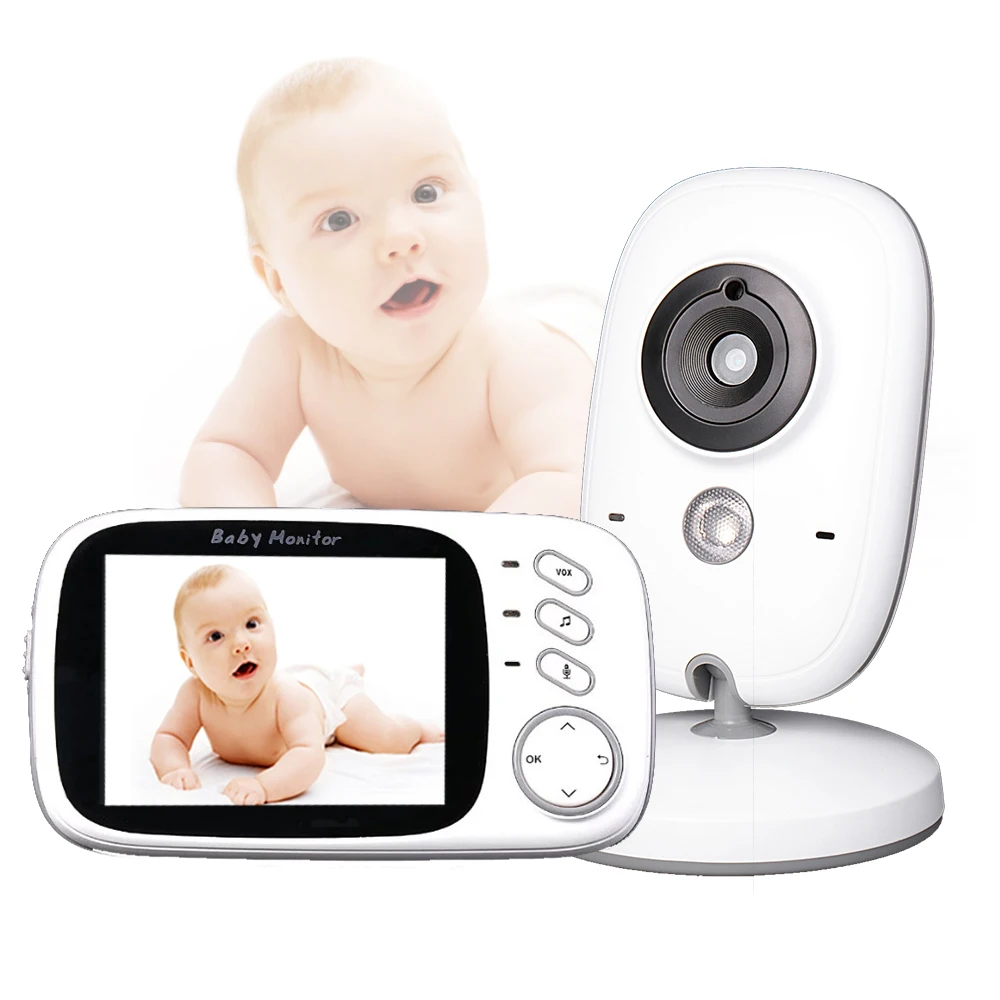 Video Baby Monitor VB603 2.4G Wireless 3.2 Inches LCD 2 Way Audio Talk Night Vision Video Nanny Babysitter Baby Sleep Monitor