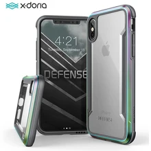 X-Doria защитный чехол для телефона iPhone Xs Max iPhone X XR Armor Cover алюминиевые крепления металлический противоударный жесткий чехол