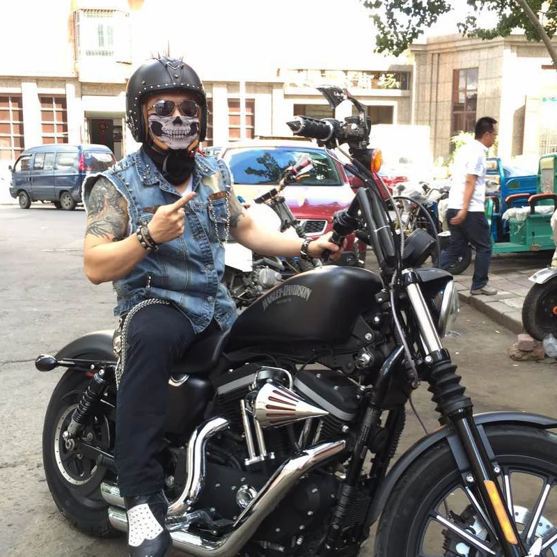 Мотоциклетный шлем из синтетической кожи ретро винтажный круизер чоппер Скутер кафе гонщик Мото шлем 3/4 открытый шлем