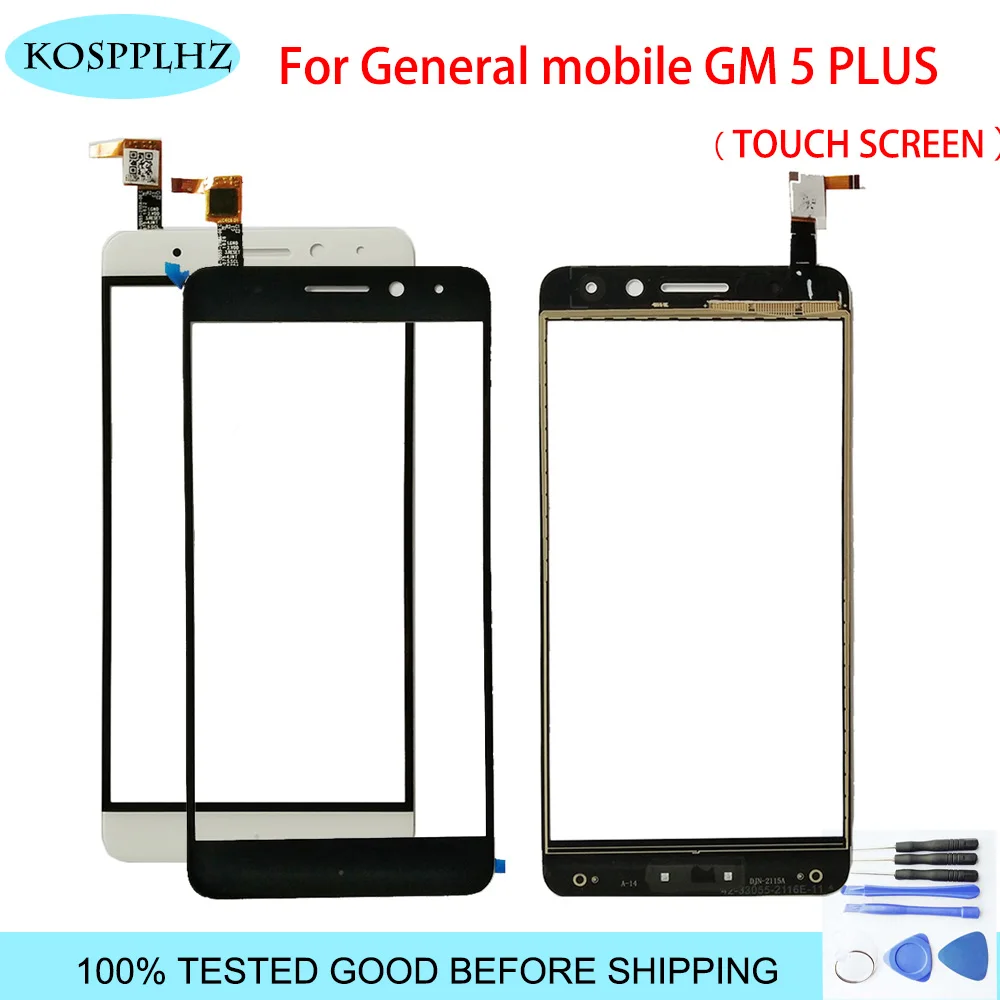 KOSPPLHZ 5 дюймов переднее внешнее стекло для общего мобильного GM Plus сенсорный экран