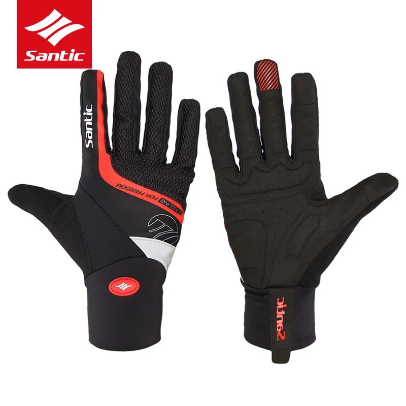 

Santic Cycling Gloves Men Full Long Finger Anti-slip Bike Gloves Road Mountain Bicycle Gloves Mittens Luvas Guantes Ciclismo