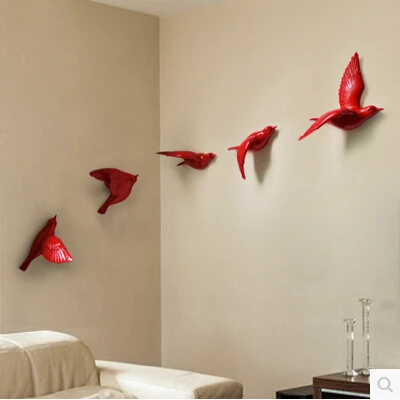 NEW European 3D resin bird wall stickers Home Furnishing resin TV background wall decoration resin birds stickers 5pcs a set NEW European 3D resin bird wall stickers Home Furnishing resin TV background wall decoration resin birds stickers 5pcs a set