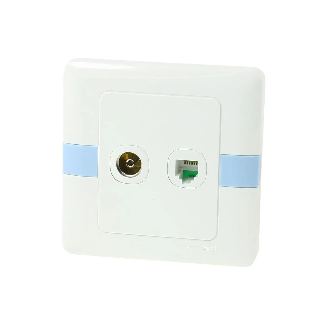 

UXCELL Square Rj12 6P6c Telephone Pal Female Jack Tv Aerial Outlet Socket Wall Plate