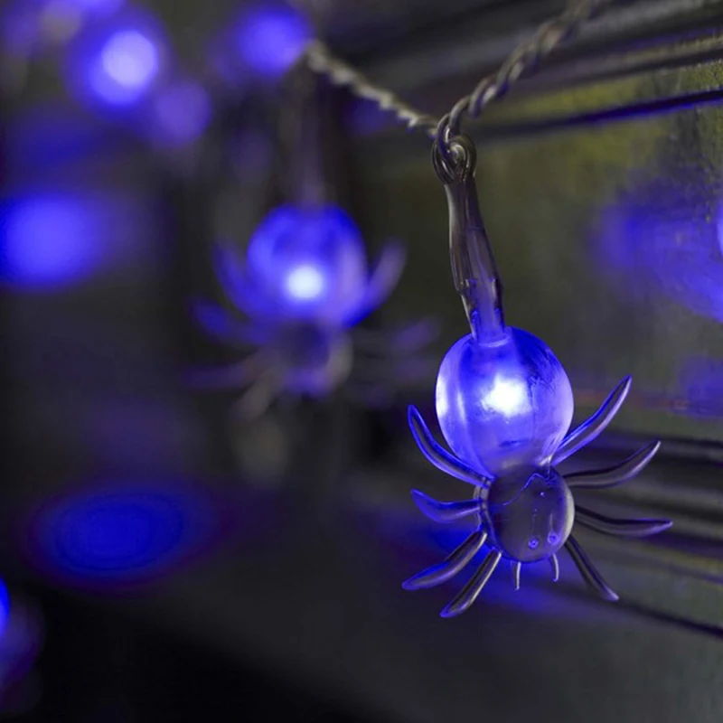 

LED Halloween Spider Light String Blue Purple Indoor Party Festival Bright And Durable Persistence Illumination Neon Performance
