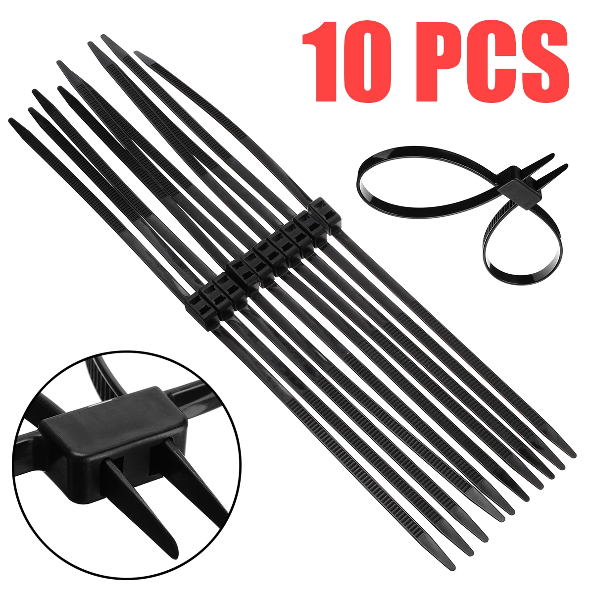Fio de Auto-Bloqueio 12mm x 700mm Preto