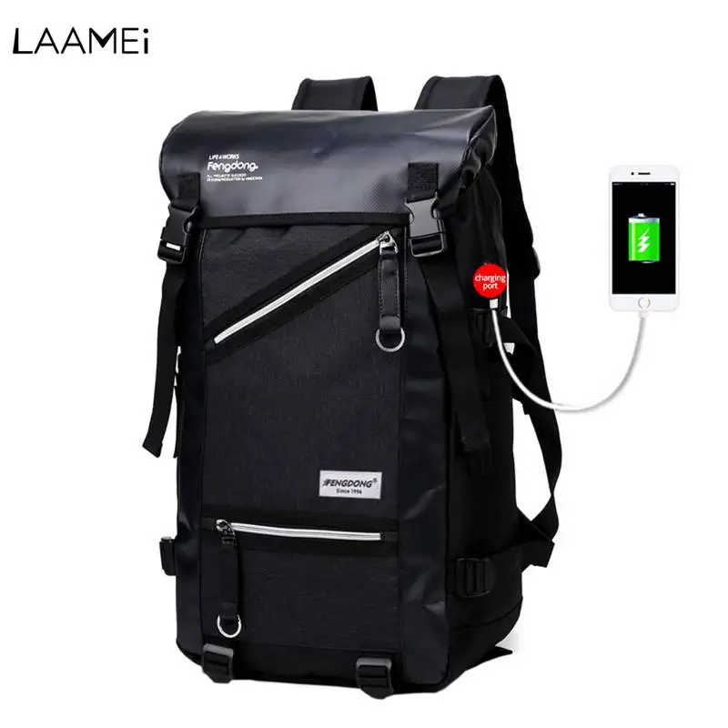Laamei USB большой Ёмкость рюкзак дорожная сумка Для мужчин многофункциональный