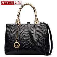 Hot & winter nueva zooler bolso bolsos de la manera de cuero de las mujeres famosas marcas bolso de cuero genuino patrón de serpentina ol #2365
