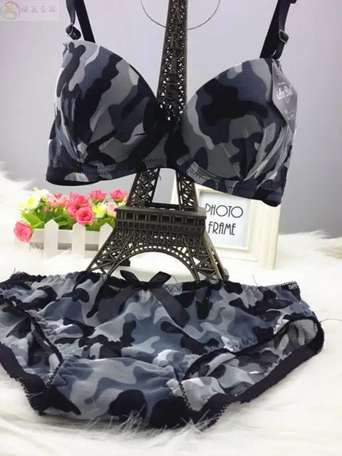 Camouflage Bras Sets Hot Sexy Women&Teen Girl Underwear Set Push Up A Cup  New 2015 VS Secret Brand Bra & Brief Sets Noble - AliExpress