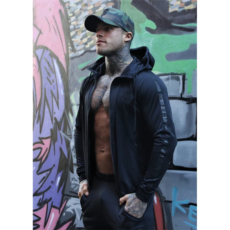 Men Sporting suit Spring Fashion Hooded Sweatshirt+Jogging Pants Two Piece Set Side Striped Tracksuit For Men Fitness Clothing Men Sporting suit Spring Fashion Hooded Sweatshirt+Jogging Pants Two Piece Set Side Striped Tracksuit For Men Fitness Clothing