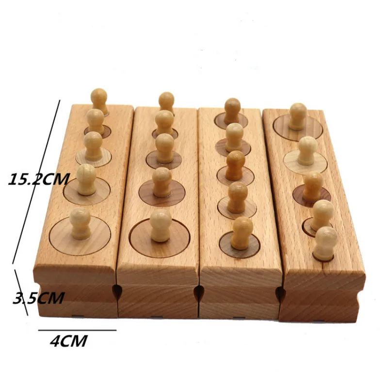  Wooden toys Russian warehouse Montessori Educational Cylinder Socket Blocks Toy Baby Development Pr