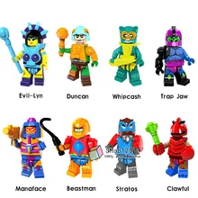 100 шт/лот он-мен мастера зодак погремушка Ram Man PAKER Ske Letor TRI-KLOPS строительные блоки игрушки для детей PG8094