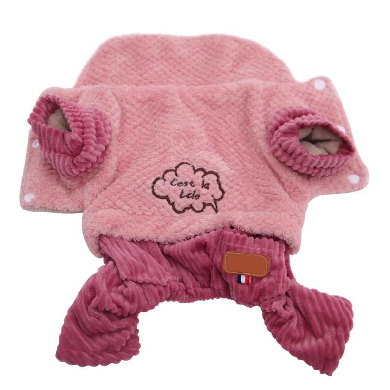 

Corduroy Fabric Soft Dog Coats Four Legs Keep Warm Winter Jacket Down For Small Medium Dogs Clothes For Small Dogs