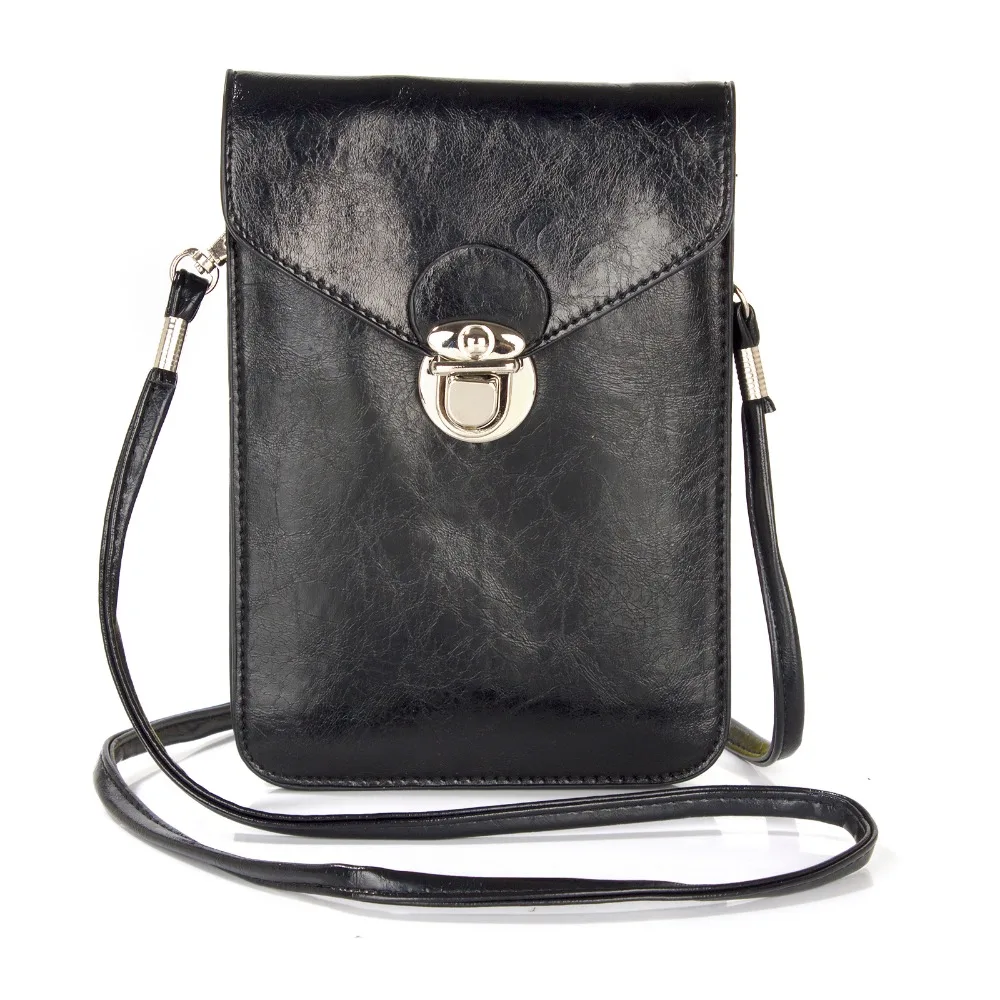 Small Shoulder Bag Women PU Leather Dual Pouch Crossbody Bags for Women with Card Holder Fashion ...