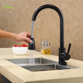 

Classic White Paint Kitchen Faucet Brass Brushed Silver Crane Bathroom Basin Faucet Pull Out Single Handle Hole Mixer Water Taps